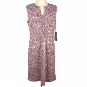 Karl Lagerfeld Pink Tweed Dress Size 8